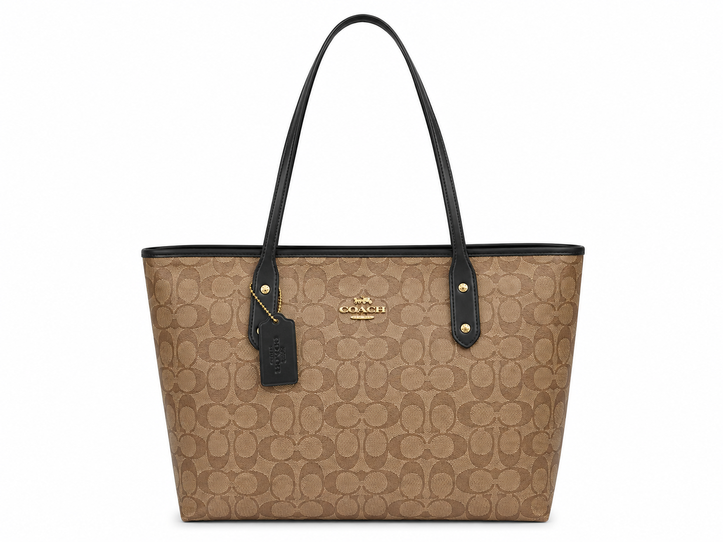 Coach Tote Brown Black